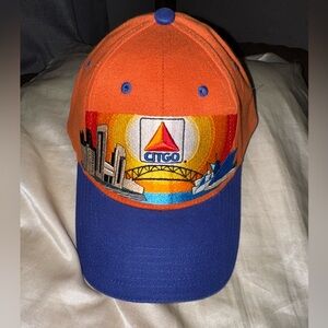 Vintage Vibrant Citgo Orange and Blue Adjustable Hat - NWOT